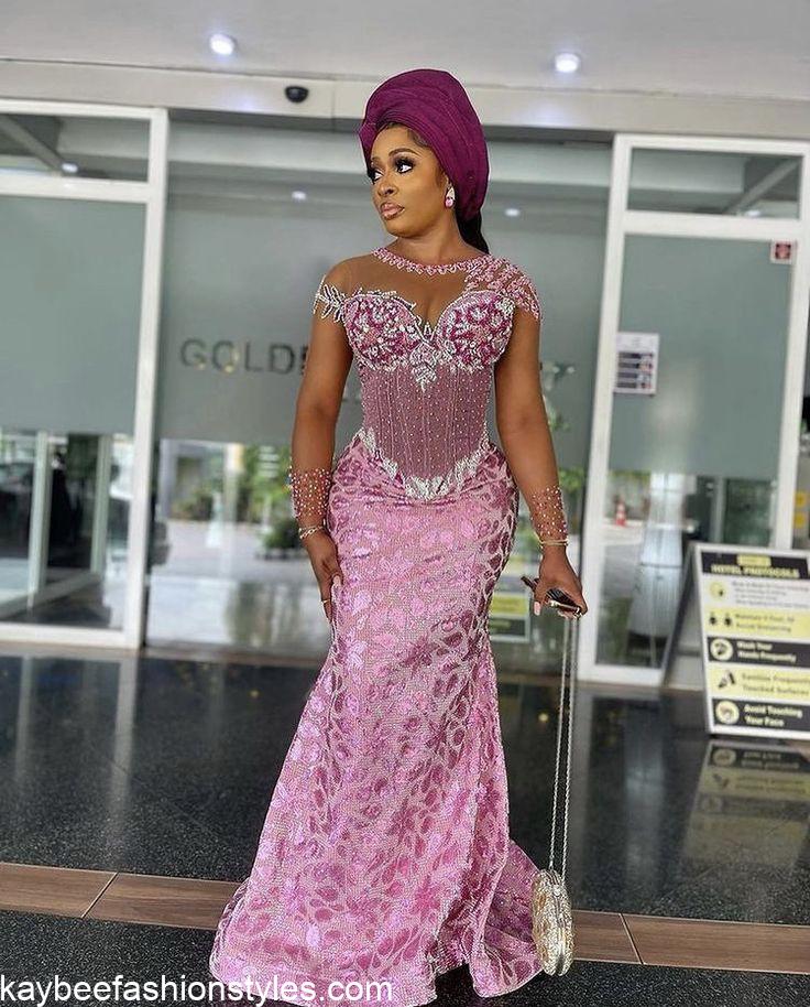 Best Lace Gown Styles for Ladies in 2023 and 2024 - Kaybee Fashion Styles