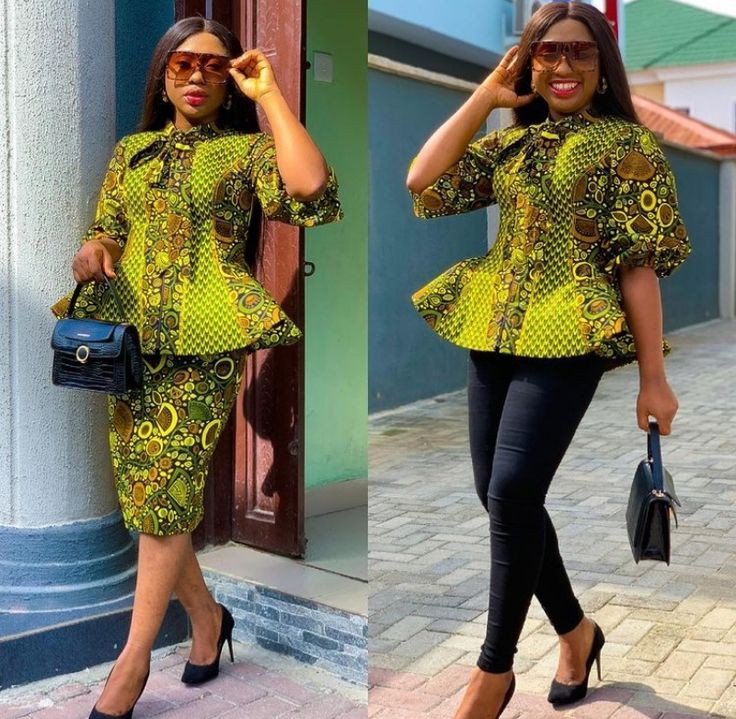 Best Ankara Peplum Blouse and Skirt Styles in 2022