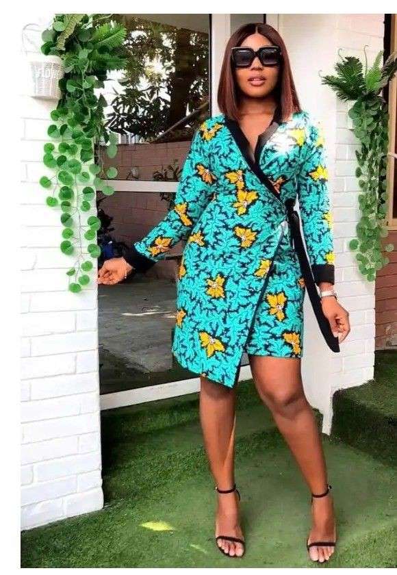 Beautiful Ankara and Lace Wrap Gown Styles in 2022