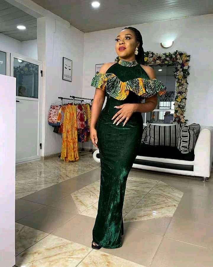Latest Ankara Plain and Pattern Styles for Ladies