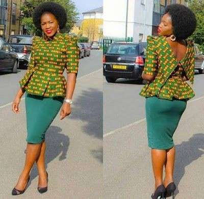 Latest Ankara Plain and Pattern Styles for Ladies
