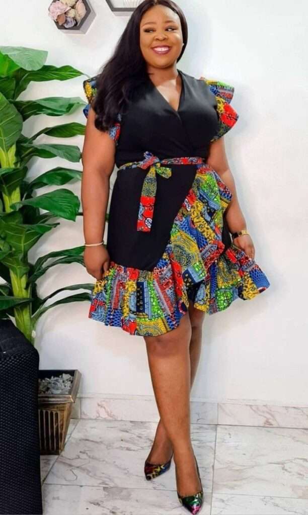Ankara chiffon discount dress styles