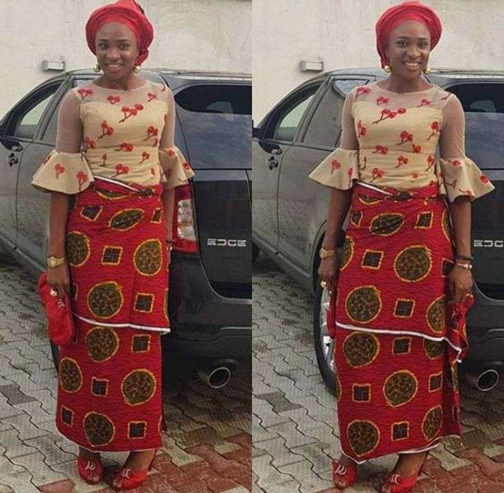 Ankara and Lace blouse and Wrapper Styles for Every Occasion