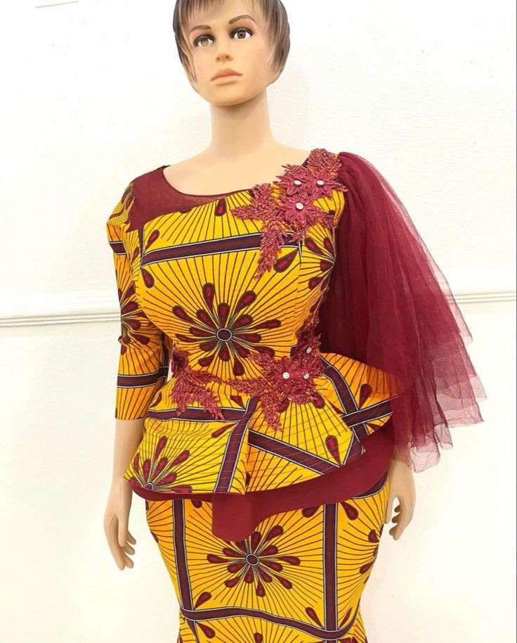 Best Ankara Peplum Blouse and Skirt Styles in 2022