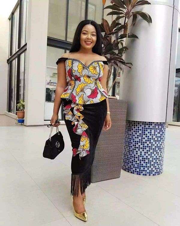 Latest Ankara Plain and Pattern Styles for Ladies