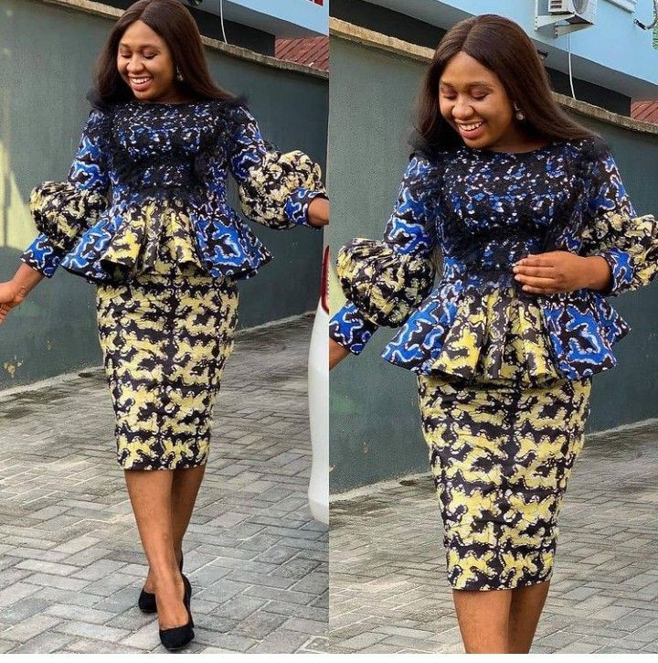 Best Ankara Peplum Blouse and Skirt Styles in 2022