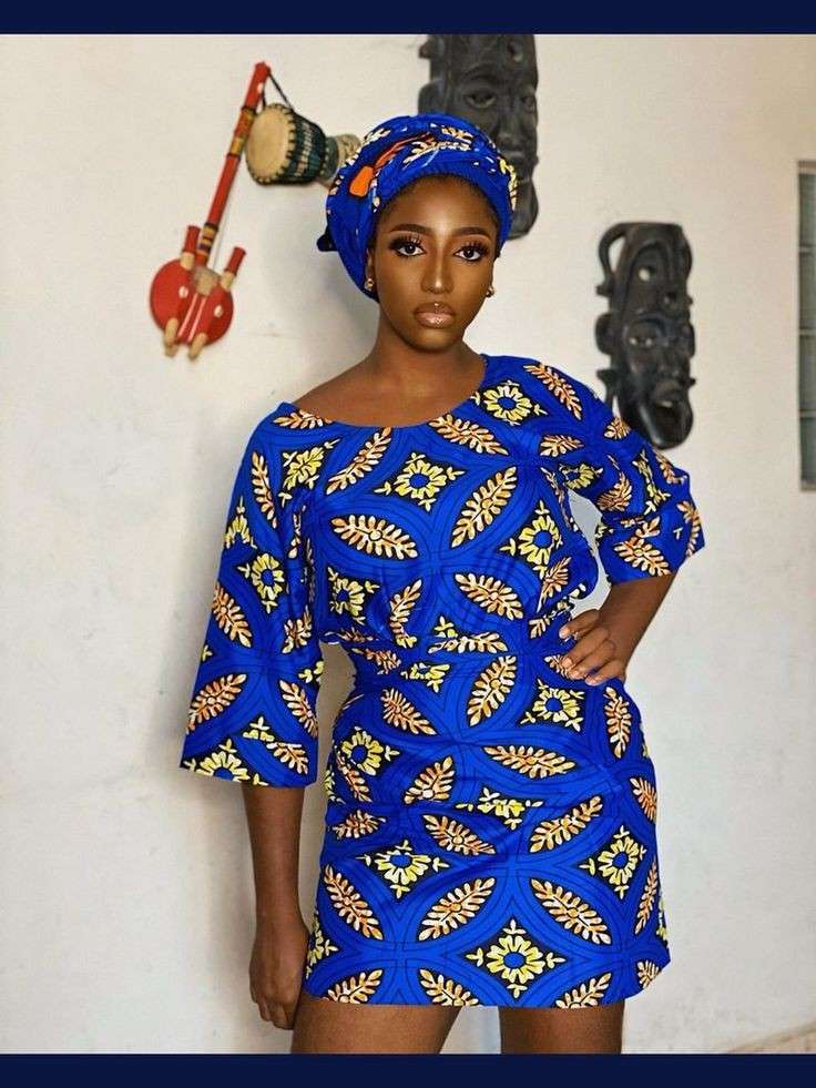 Ankara wrapper and deals blouse styles