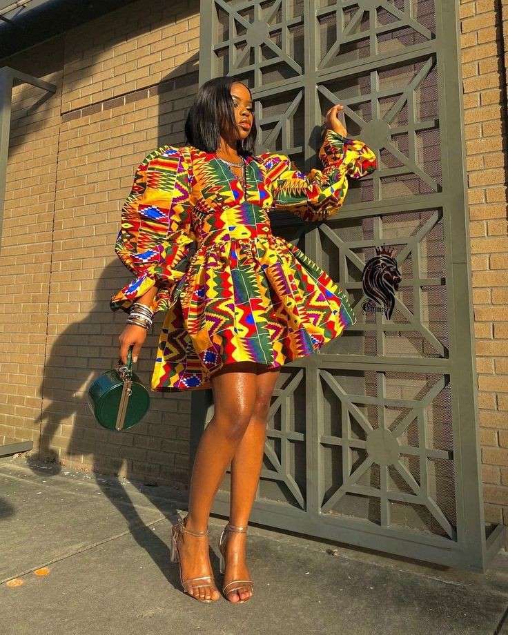 Latest Short Kente Dress Styles for Ladies in 2022