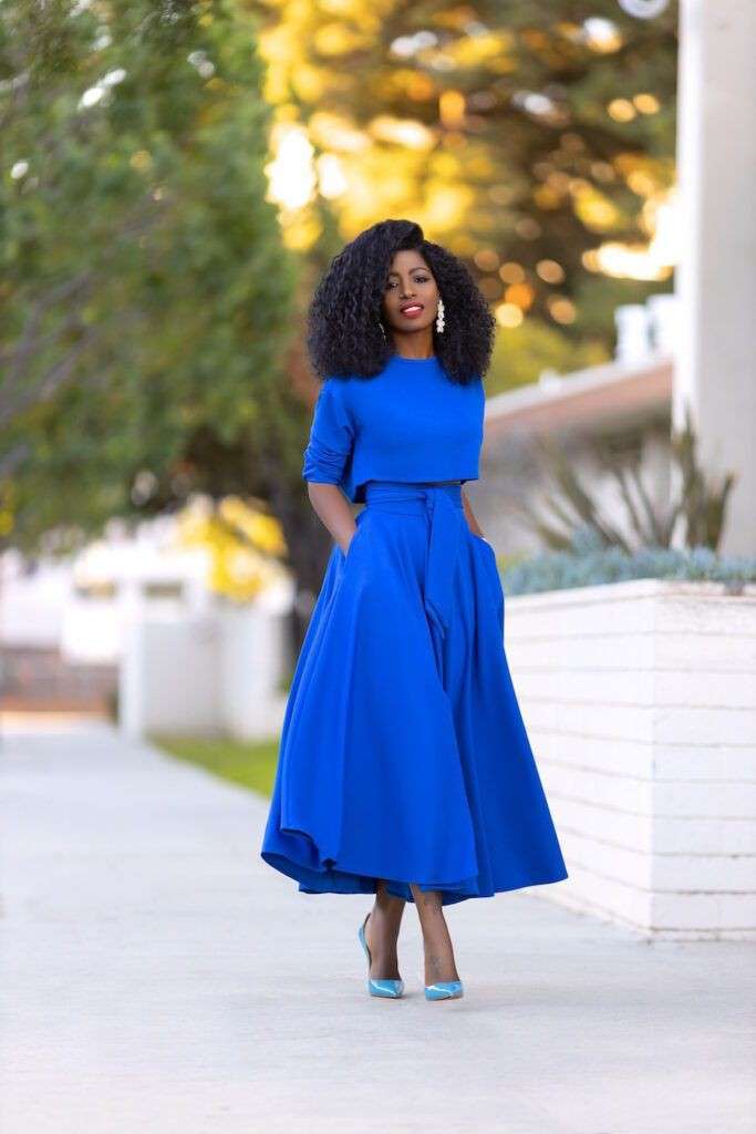 Blue clearance skirt outfit