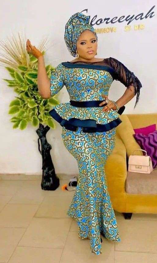 Ankara styles for old woman sale