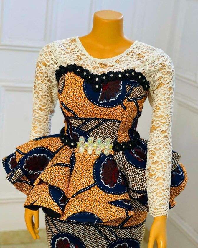 40 Latest Ankara and Lace Combination Styles in 2021 and 2022