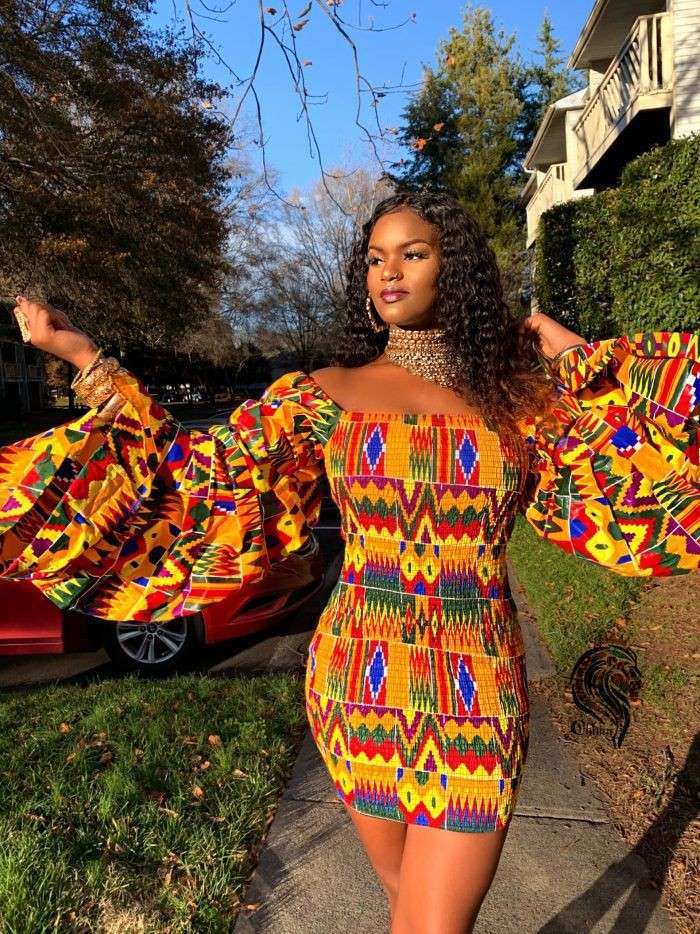 Latest Short Kente Dress Styles for Ladies in 2022