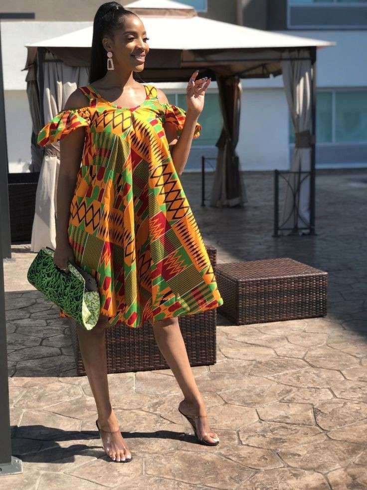 Latest Short Kente Dress Styles for Ladies in 2022