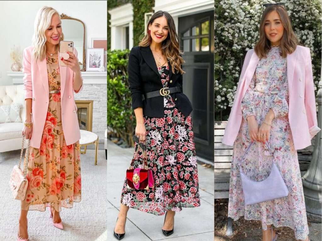 Maxi dress with online blazer for work