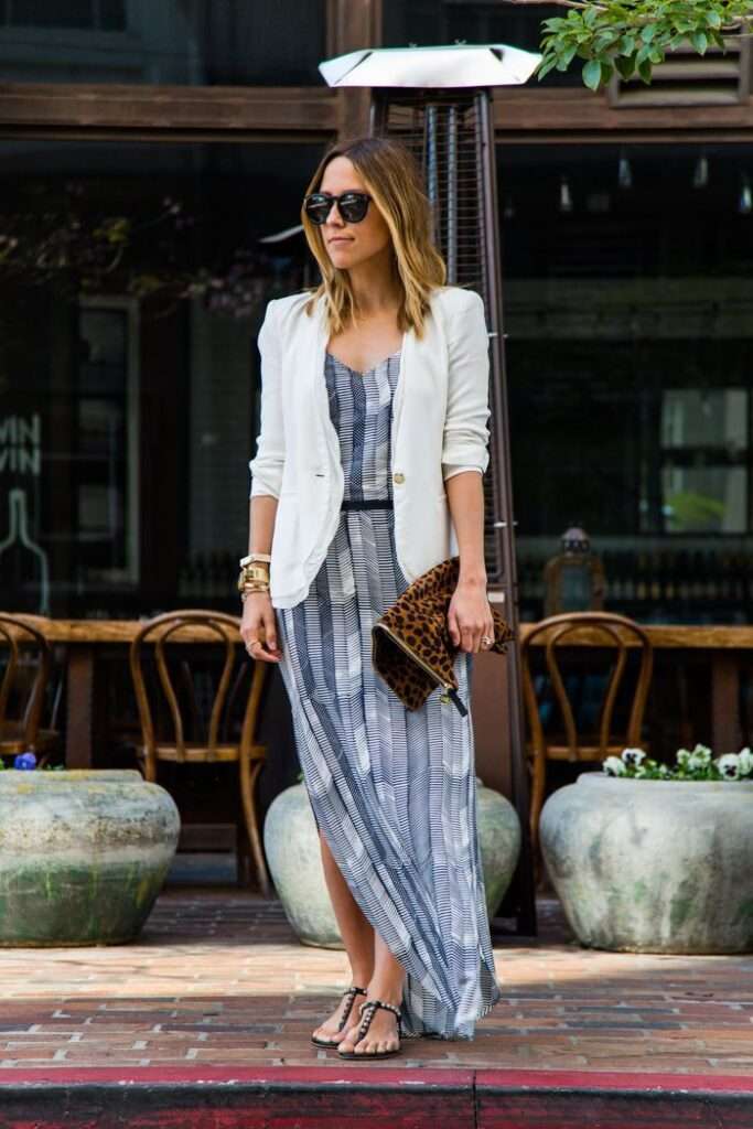 How To Wear a Blazer With a Long Dress in 2022