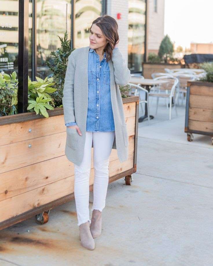 Denim Shirt With Leggings