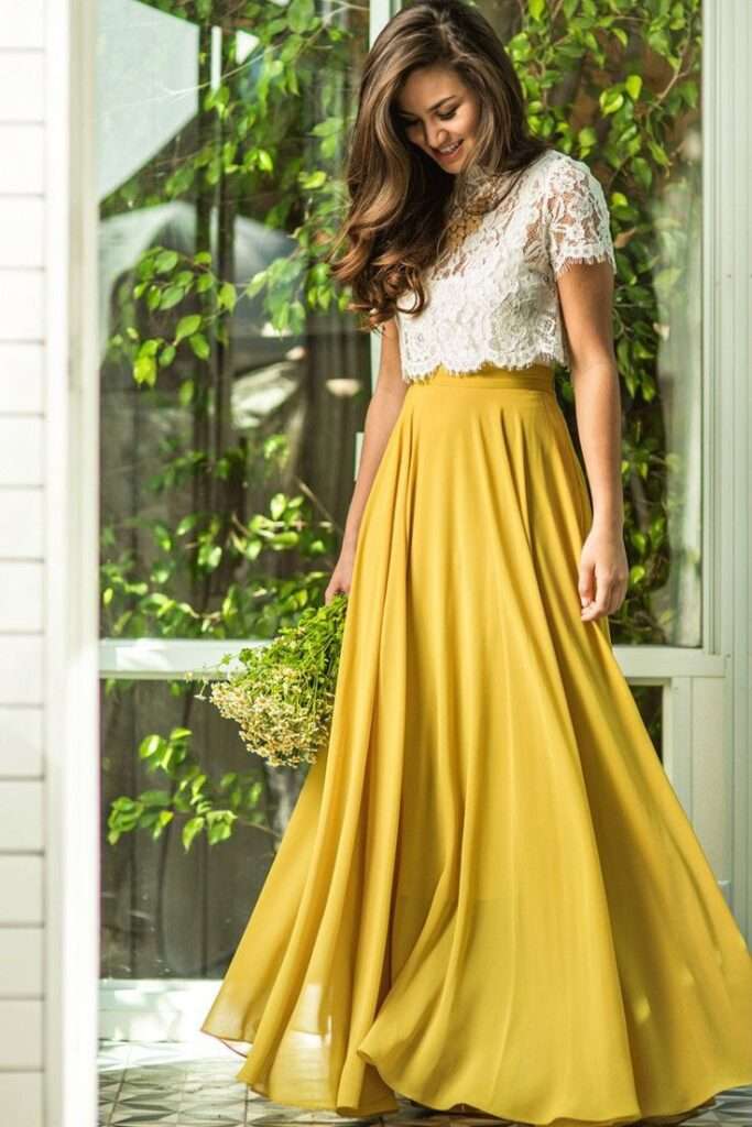 crop top with maxi skirt