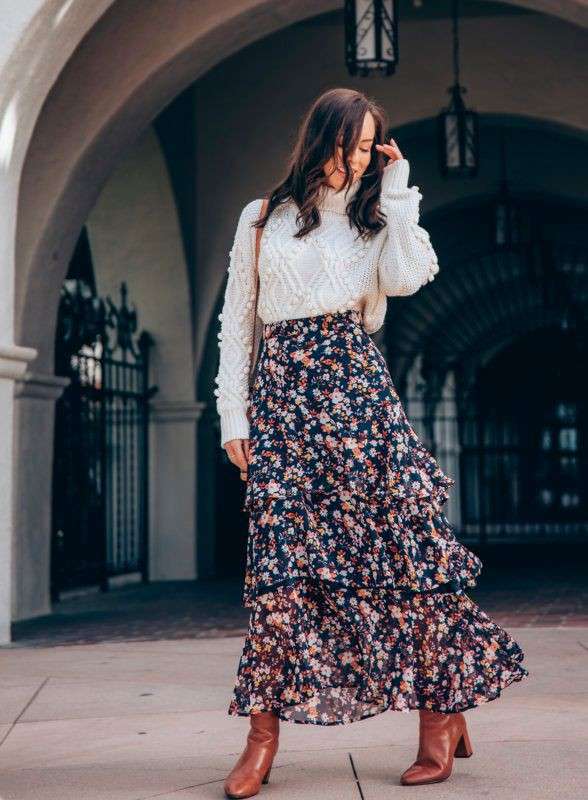 crop top with maxi skirt