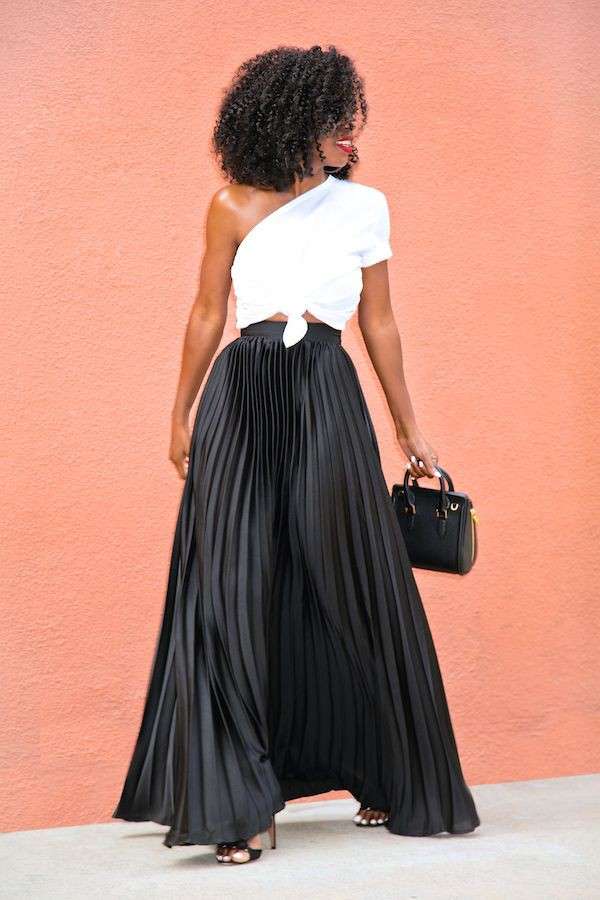 crop top with maxi skirt