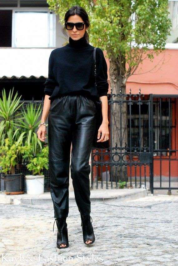 Ways to Wear Leather Pants for Fall