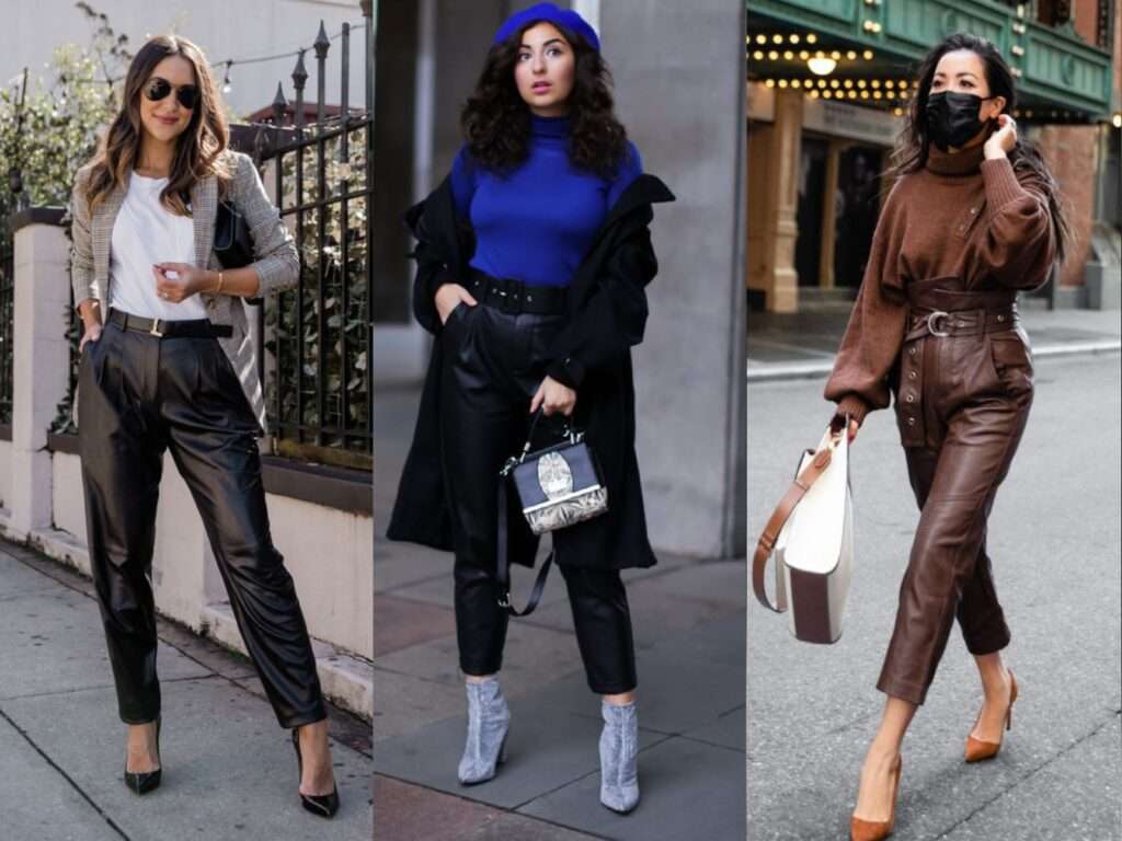 Ways to Wear Leather Pants for Fall