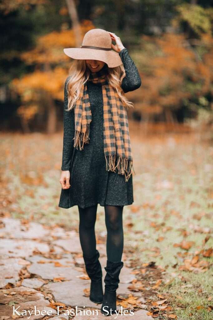How To Wear a Swing Dress in Winter