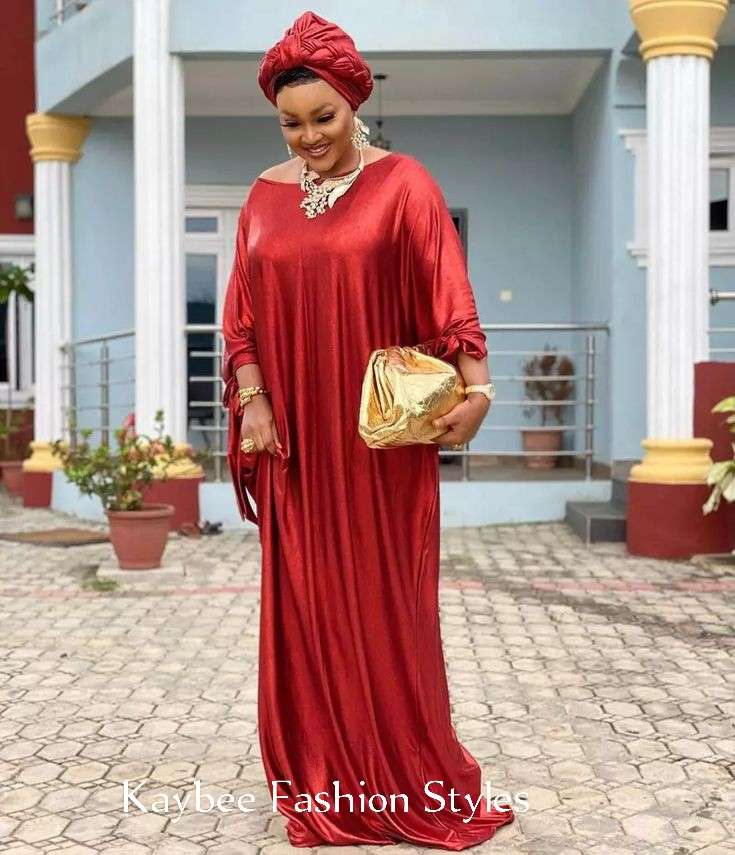 Silk Material Dress Styles for Nigerian Ladies