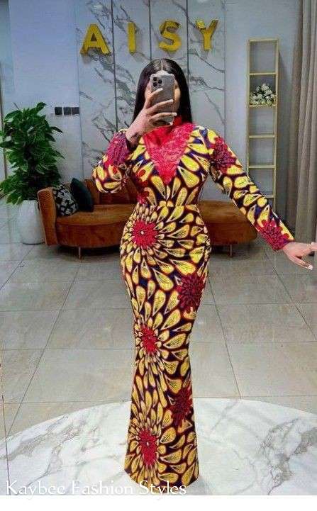 Turtle Neck Ankara Styles for Ladies