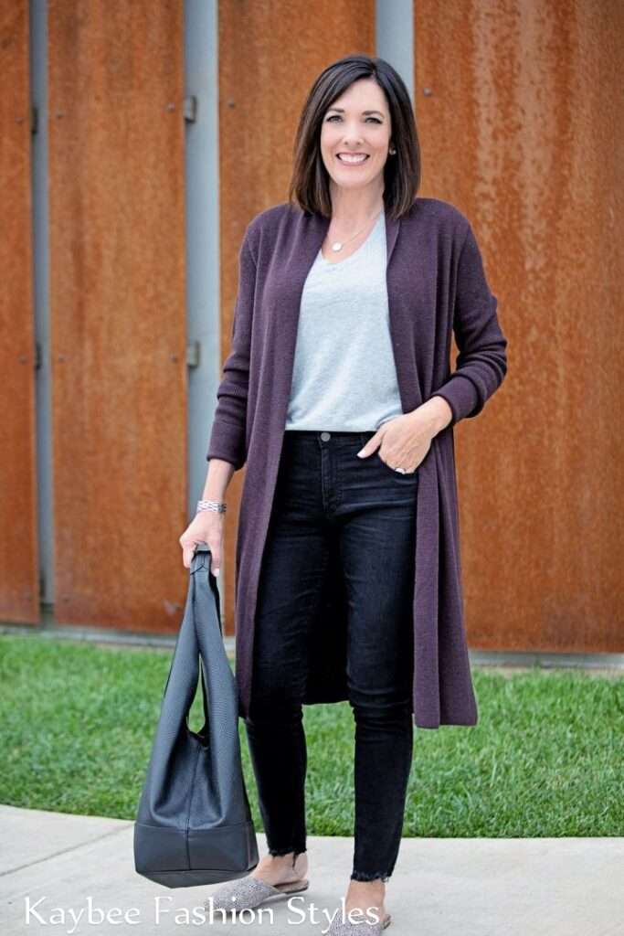 How To Wear a Long Cardigan in Fall