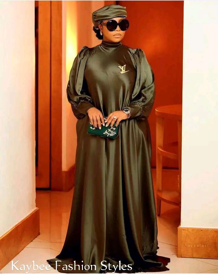 Silk Material Dress Styles for Nigerian Ladies