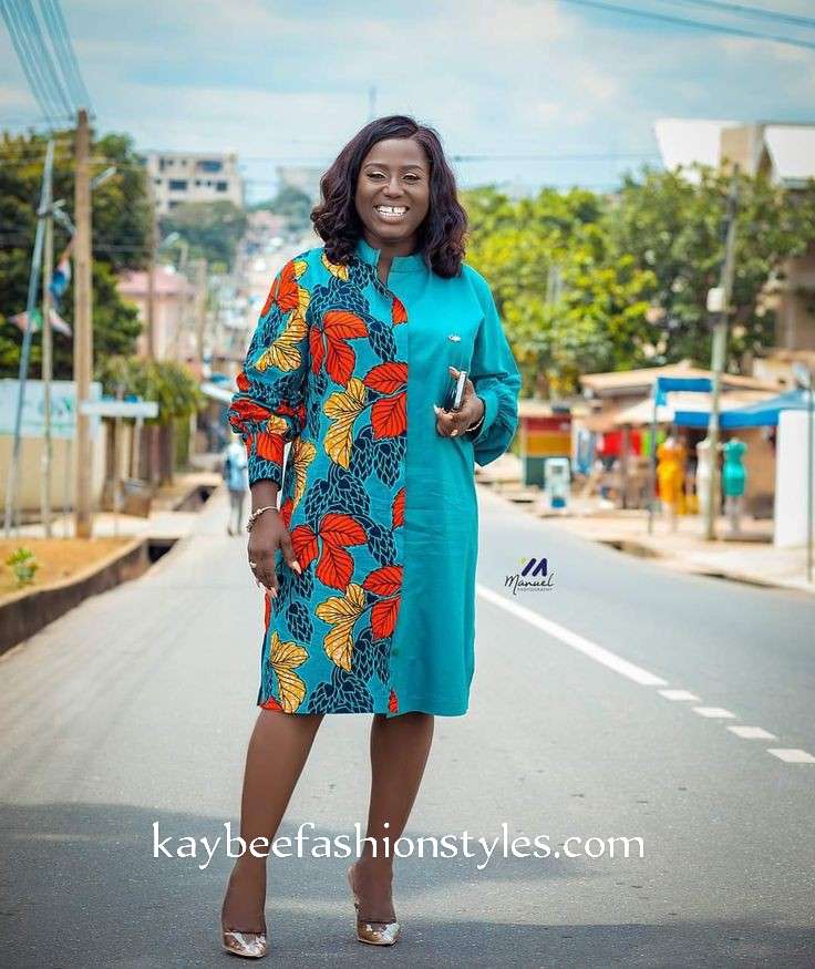 Ankara Shirt Dress Styles 