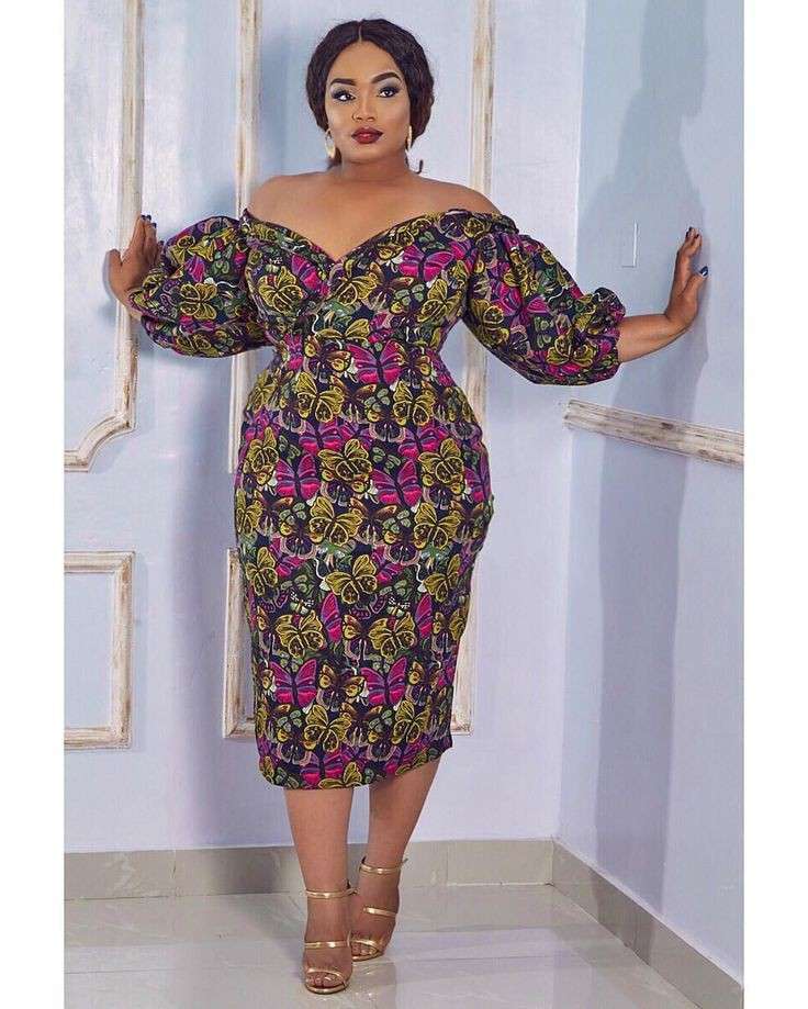 Ankara Pencil Gown With Peplum Styles in 2022