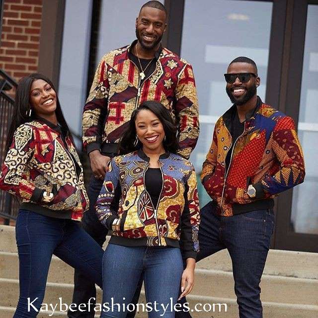 Ankara Bomber Jacket Styles for Ladies