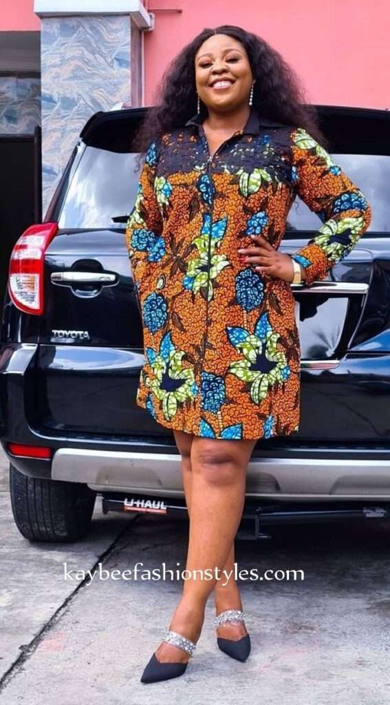 Ankara Shirt Dress Styles 