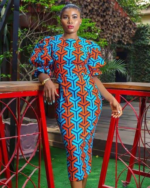 Ankara Pencil Gown With Peplum Styles in 2022