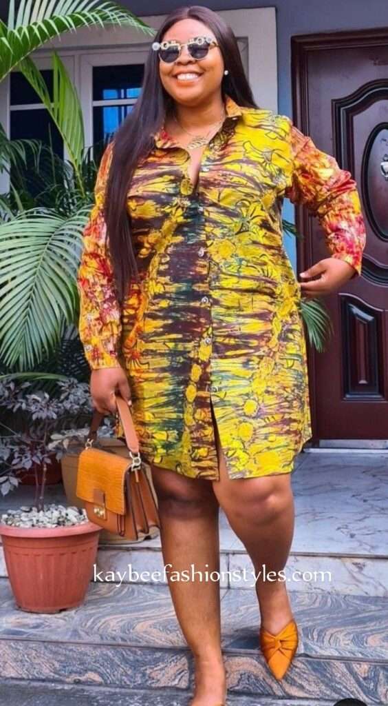 Ankara Shirt Dress Styles 