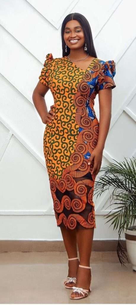 Ankara Pencil Gown With Peplum Styles in 2022