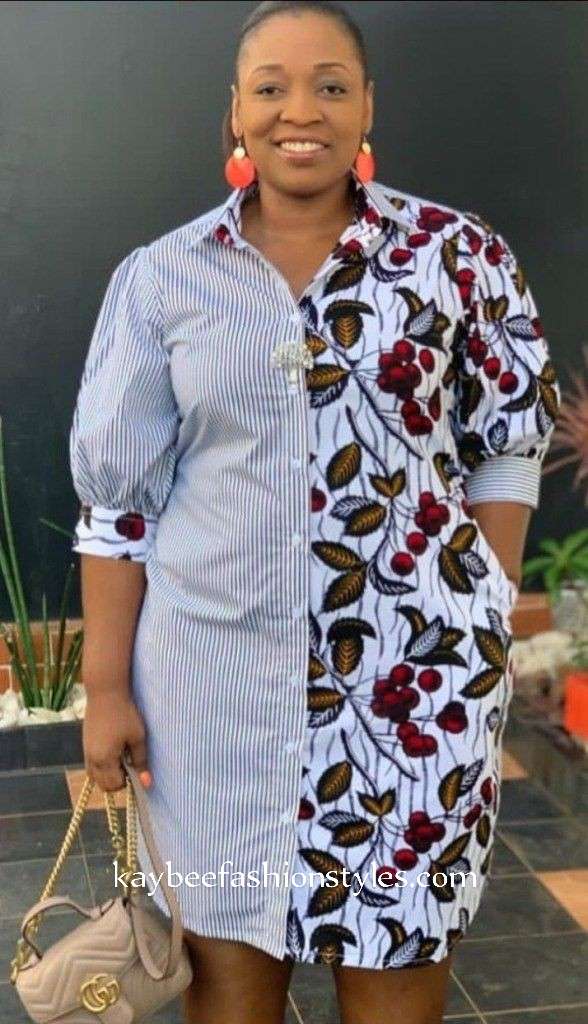 Ankara Shirt Dress Styles 