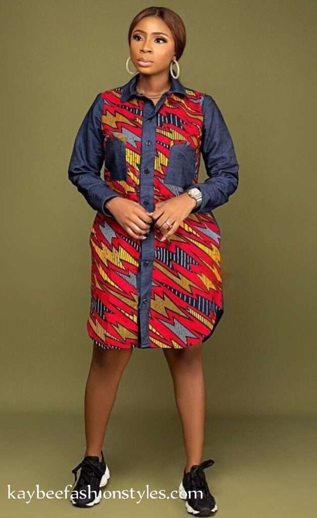 Ankara Shirt Dress Styles 