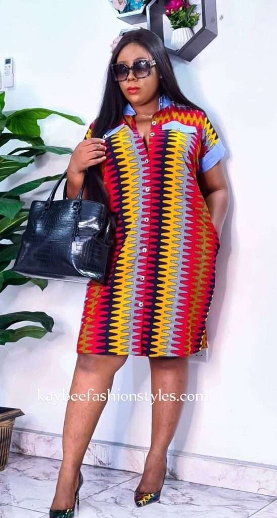 Ankara Shirt Dress Styles 