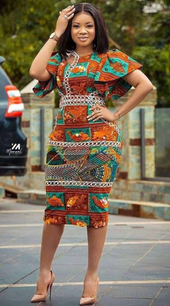 Ankara Pencil Gown With Peplum Styles in 2022