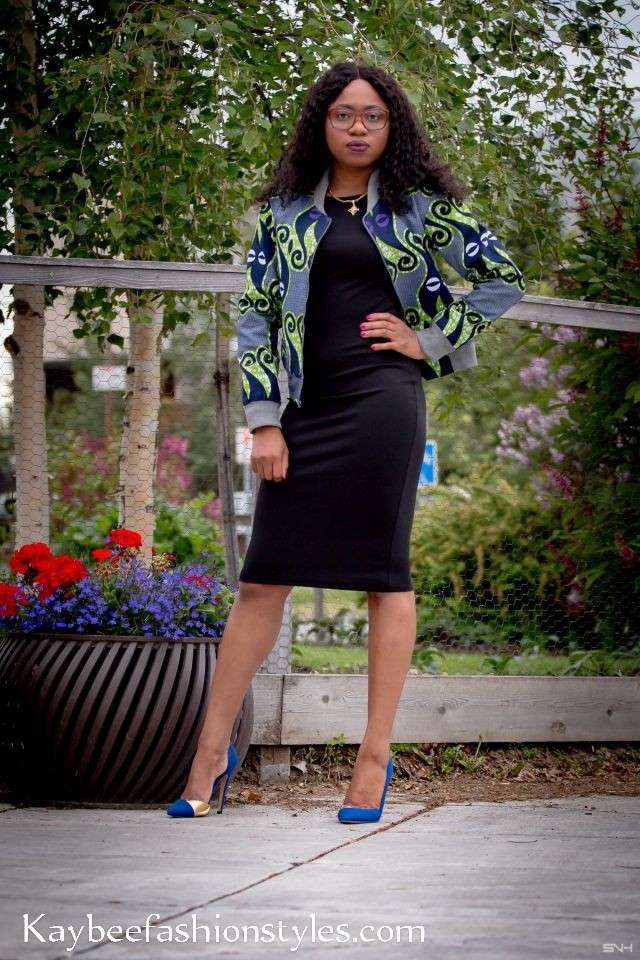 Ankara Bomber Jacket Styles for Ladies