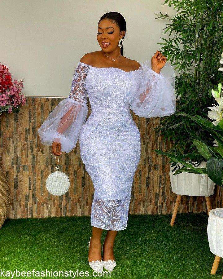 Best Short White Lace Gown Styles in 2023 and 2024 Kaybee