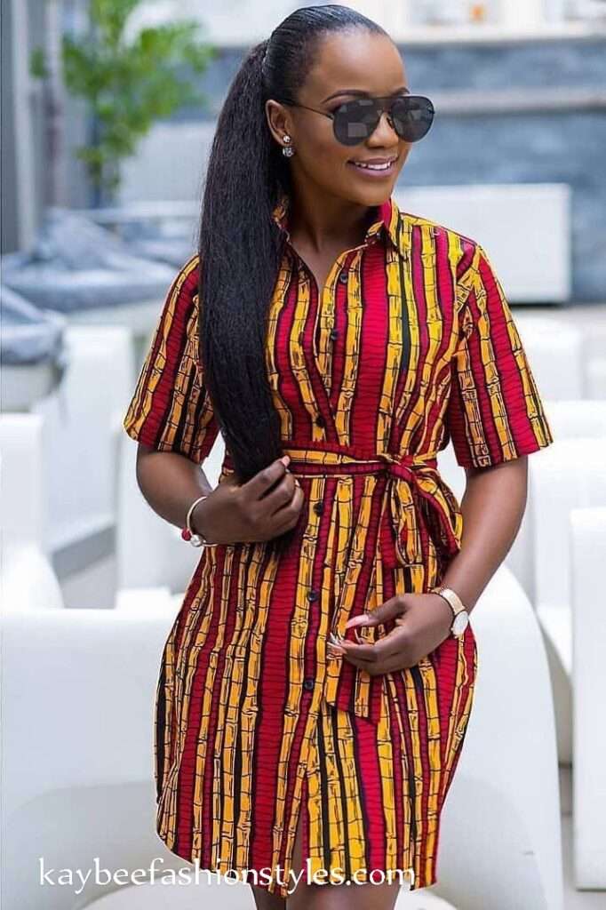 Ankara Shirt Dress Styles 