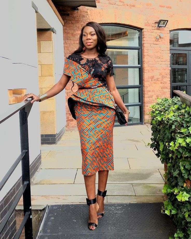 Ankara Pencil Gown With Peplum Styles in 2022