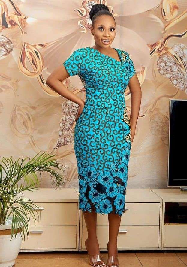 Ankara Pencil Gown With Peplum Styles in 2022