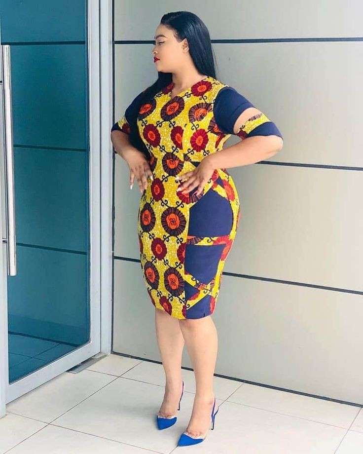 Ankara Pencil Gown With Peplum Styles in 2022