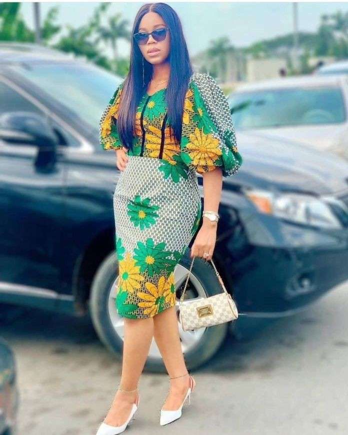 Ankara Pencil Gown With Peplum Styles in 2022