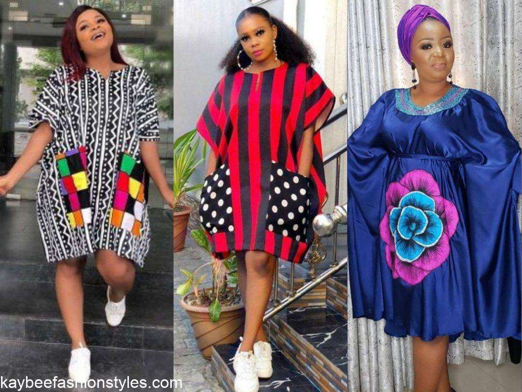 Short Bubu Gown Styles for Ladies