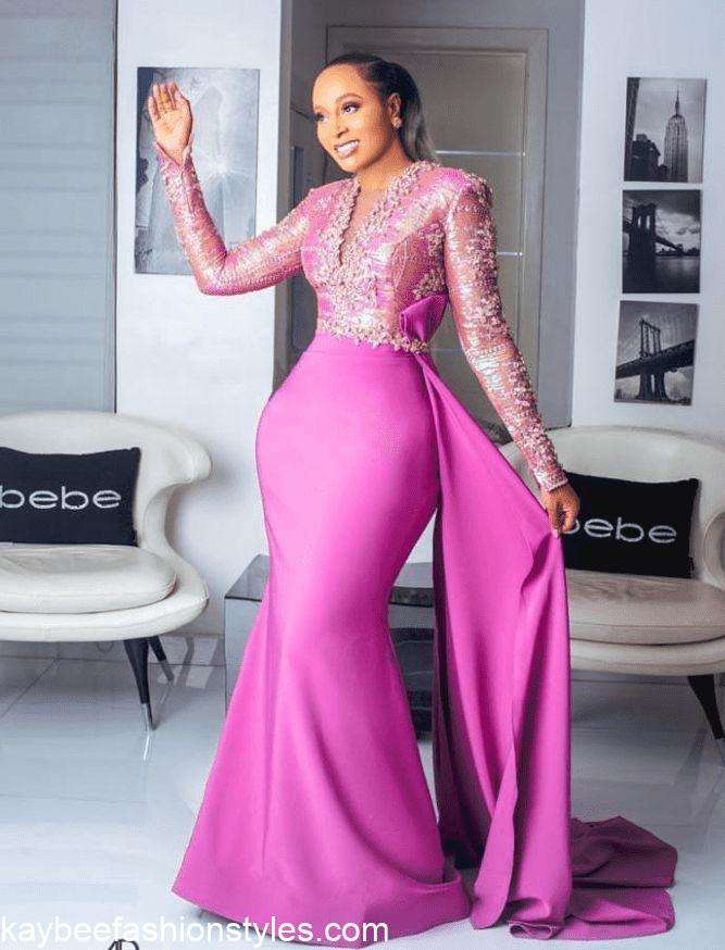 Best Crepe Material Gown Styles in Nigeria - Kaybee Fashion Styles